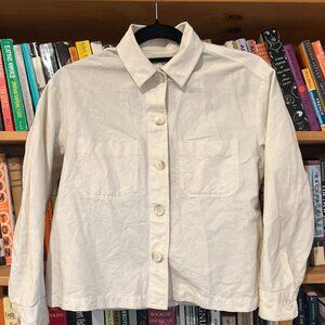 Filippa K White/Cream Textured Cotton Jacket